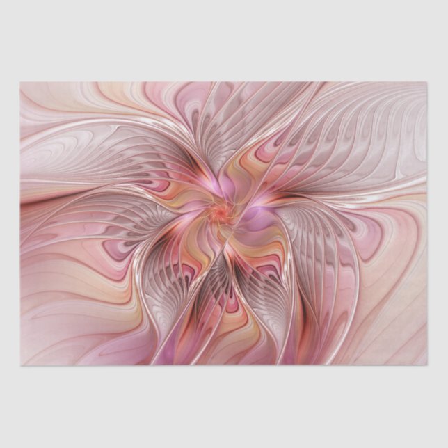Papel De Seda Abstrato Butterfly Fantasy Fractal Arte Colorida (Frente )