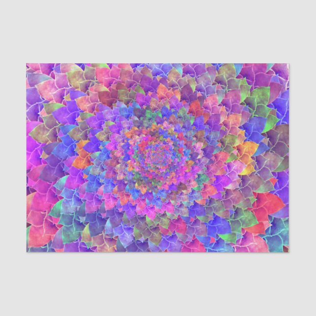 Papel De Seda Abstrato de Arte Roxo Colorida (Frente )