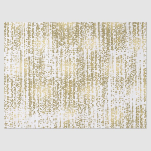 Papel De Seda Abstrato de Bokeh de Jewel Dourada (Frente )