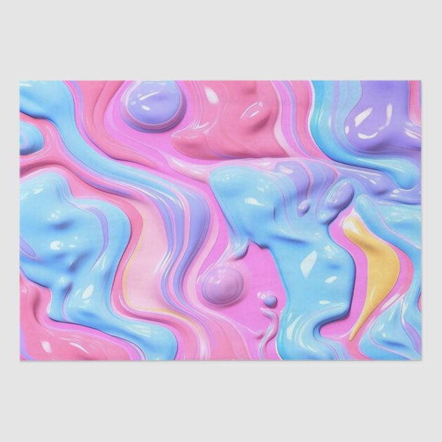 Papel De Seda Abstrato de bolhas de plástico (Frente )