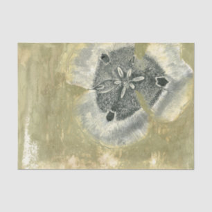 Papel De Seda Abstrato de cabeça de Flor com Textura Glazada