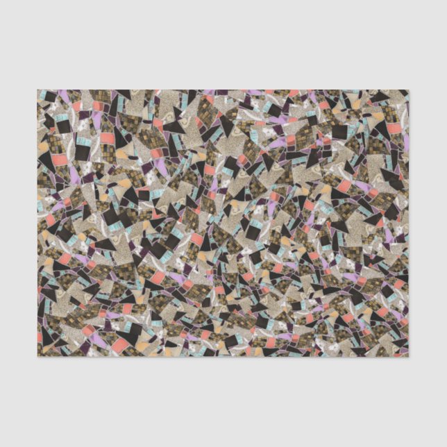 Papel De Seda Abstrato de Geometria Mística (Frente )