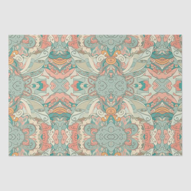 Papel De Seda Abstrato de Pastel (Frente )