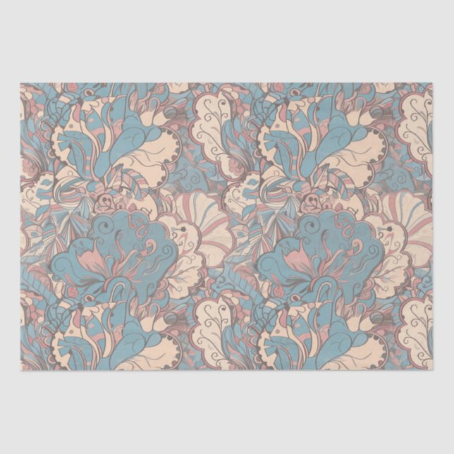 Papel De Seda Abstrato de Pastel (Frente )