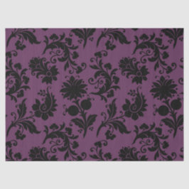 Papel De Seda Abstrato Designs Florais na Desduplicação Roxa