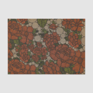 Papel De Seda Abstrato floral da textura do vintage