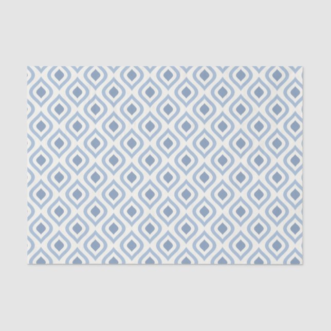 Papel De Seda Abstrato geométrica, azul e esbranquiçada (Frente )