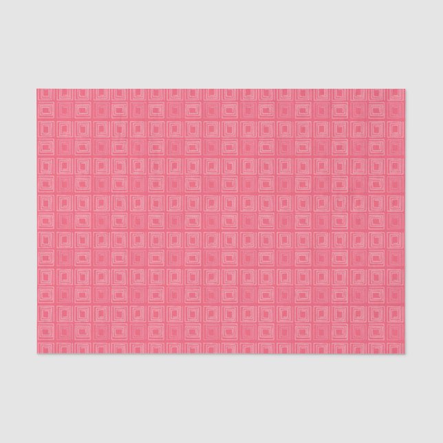 Papel De Seda abstrato geométrico 60 rosa (Frente )