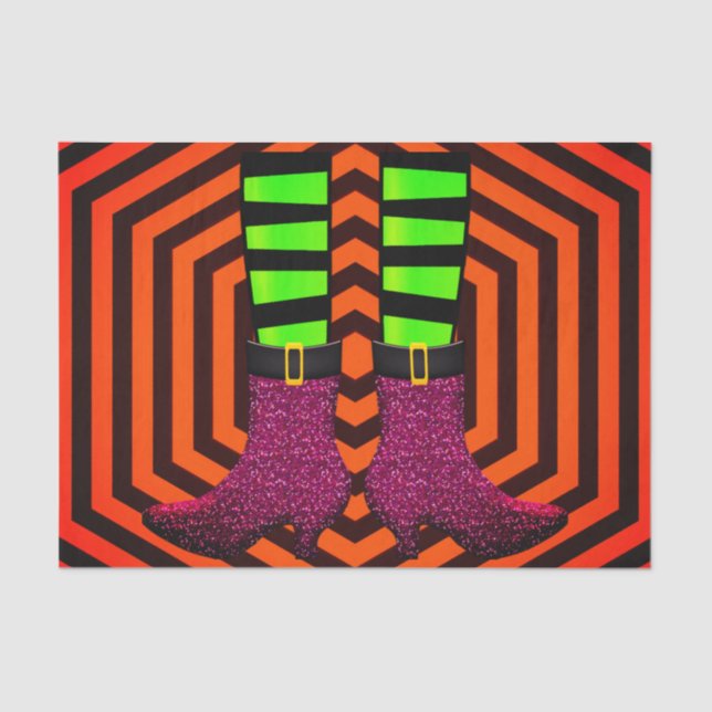 Papel De Seda Abstrato Halloween - Tecido (Frente )