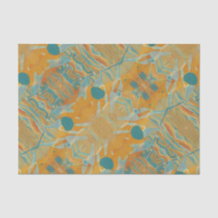 Papel De Seda abstrato laranja e lacre