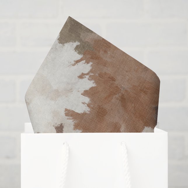 Papel De Seda Abstrato Marrom Creme (Sacola de presentes)