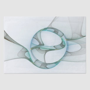 Papel De Seda Abstrato moderna Cinza azul-turquesa