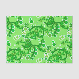 Papel De Seda Abstrato moderno Confetti Impressão, Verde limão