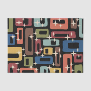 Papel De Seda Abstrato Moderno do Meio século Retroativo