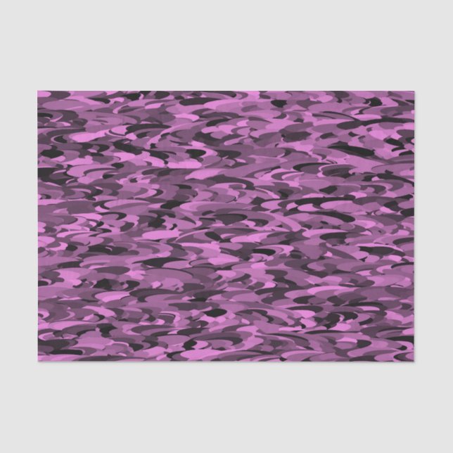 Papel De Seda Abstrato Padrão preto roxo (Frente )
