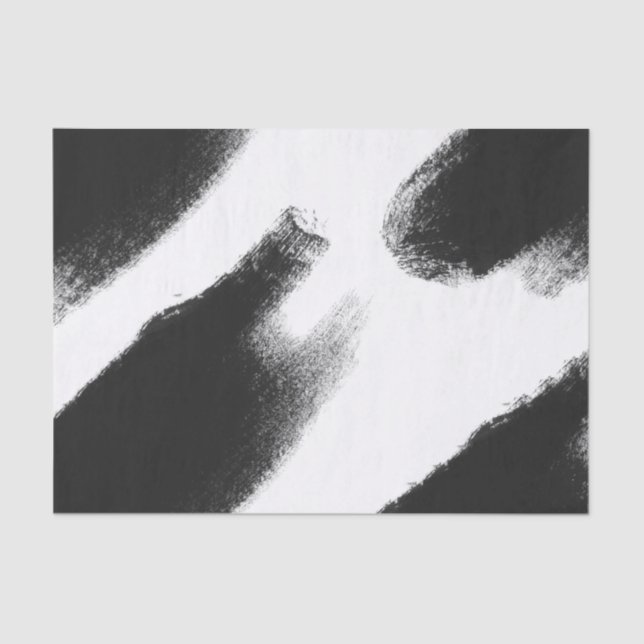 Papel De Seda Abstrato preto das raias da aguarela (Frente )