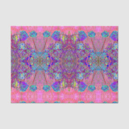 Papel De Seda Abstrato púrpura e azul-hidrangea com magenta