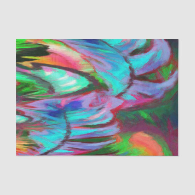 Papel De Seda Abstrato Rainbow (Frente )