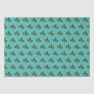 Papel De Seda Abstrato Rosas vermelhas e Folhas Florais, Fonte A