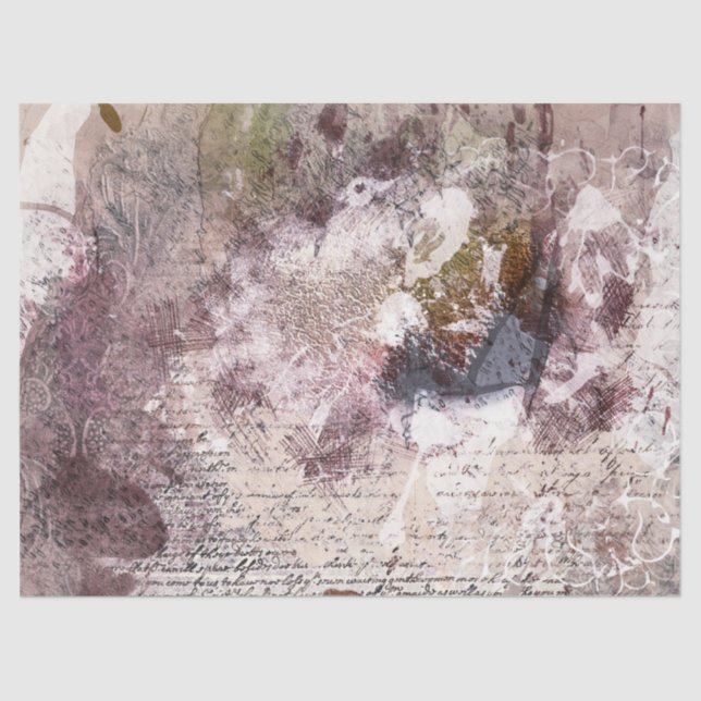 Papel De Seda Abstrato Texturizada - Dissociação de Fundo Beige (Frente )