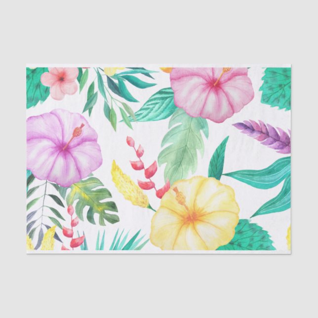 Papel De Seda Abstrato Tropical (Frente )