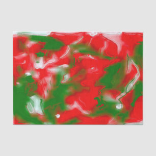Papel De Seda Abstrato vermelho, branco e verde