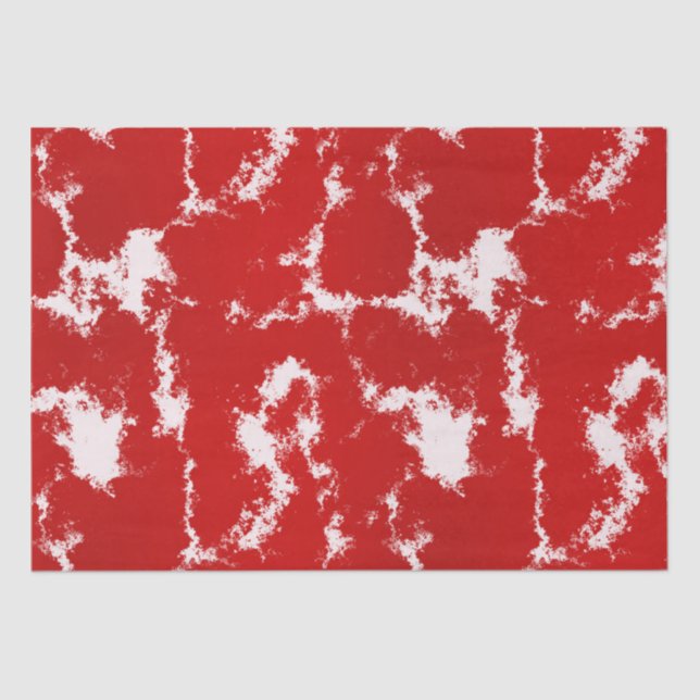 Papel De Seda Abstrato vermelho e branco (Frente )