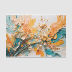 Papel De Seda Abstrato Vibrant Springtime Selvagens
