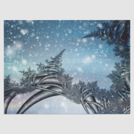 Papel De Seda Abstrato Winter Fractal 32 Background Tissue Paper