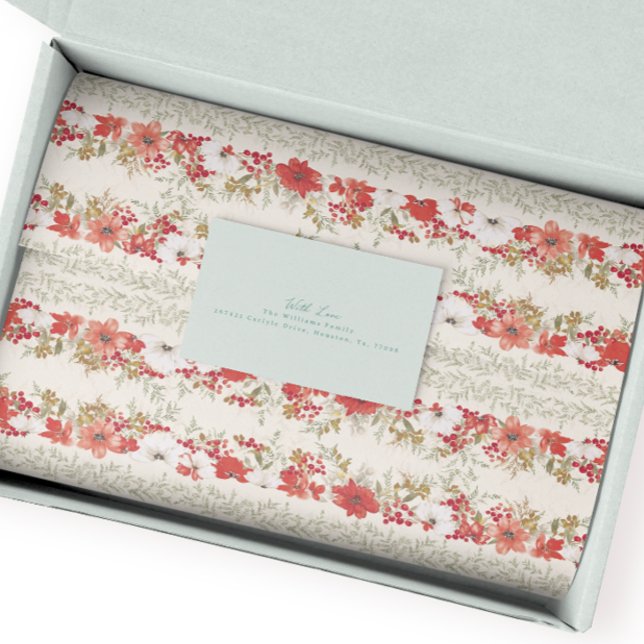 Papel De Seda abundância de natal feriado elegante poinsettia (Criador carregado)