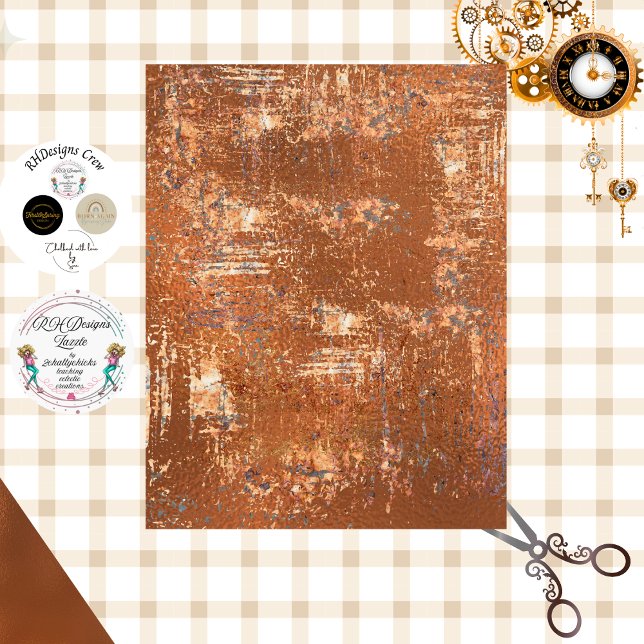 Papel De Seda Acabamento Falso Ferrugem Decoupage Steampunk (Criador carregado)