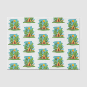 Papel De Seda Acampamento em Cuecas, Caminho e Natureza no Exter