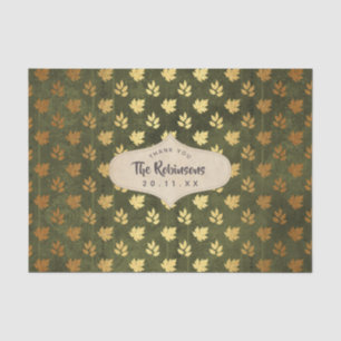Papel De Seda Ação de Graças Gold Foil