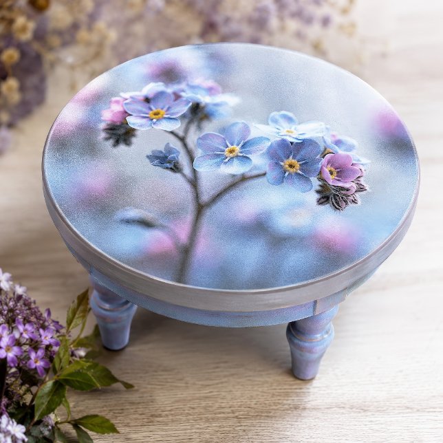 Papel De Seda Acento Lavanda Botânico Decoupage Não-Me-Esqueças (Criador carregado)