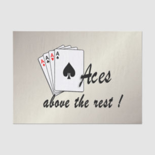 Papel De Seda Aces acima do resto Dourado