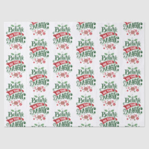 Papel De Seda Acredite na Tipografia de Natal Mágica