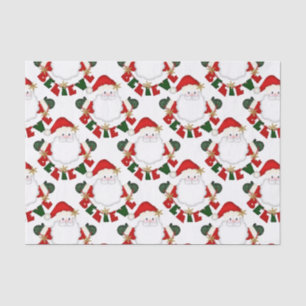 Papel De Seda Acreditem em Papais noeis-TECIDO BRANCO