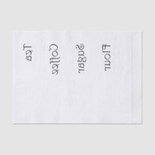Papel De Seda Açúcar De Farinha De Café Reverso