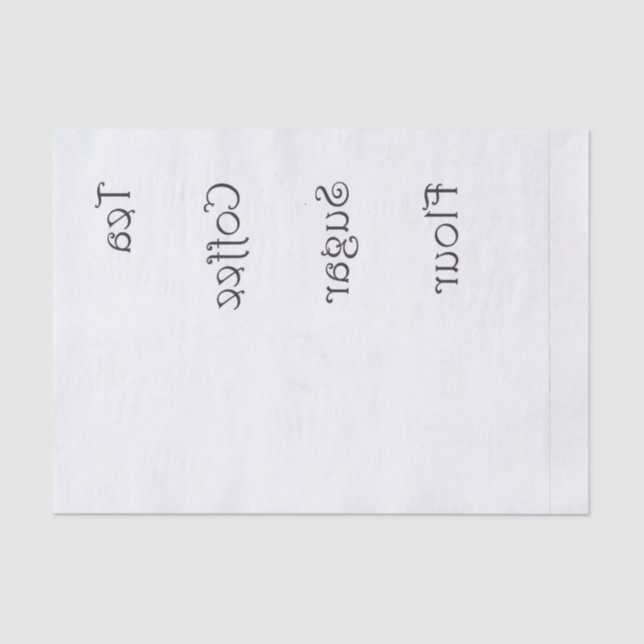 Papel De Seda Açúcar De Farinha De Café Reverso (Frente )