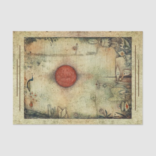 Papel De Seda Ad Marginem de Paul Klee, Abstrato Art (Frente )