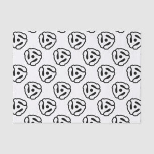 Papel De Seda Adaptador de vinilo de 7 polegadas e 45 rpm, inser