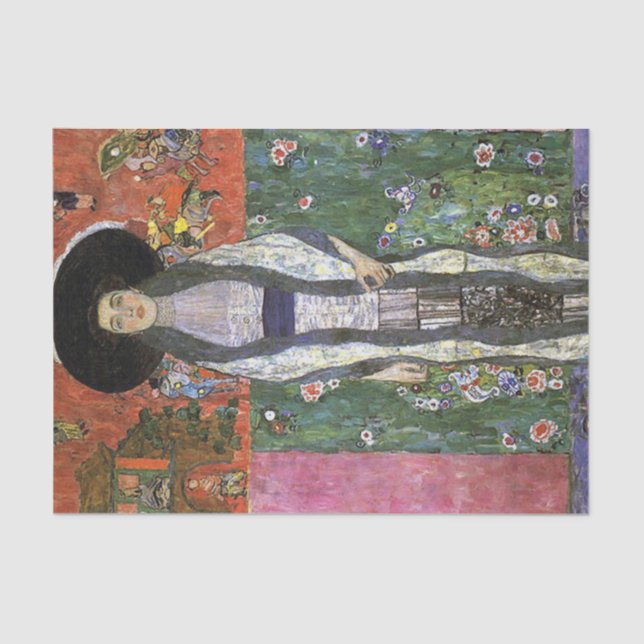 Papel De Seda Adele Bloch por Gustav Klimt art nouveau art (Frente )