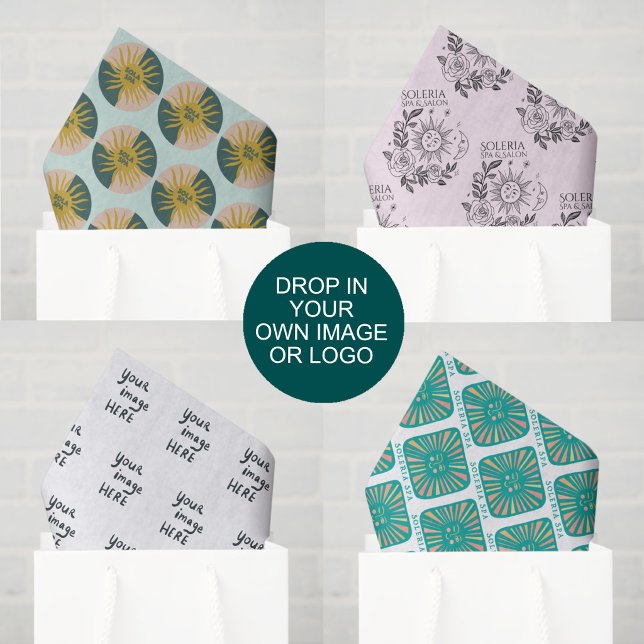 Papel De Seda Adicione seu LOGO ou imagem personalizada  (Add Your LOGO or Image CUSTOM Tissue Paper
)