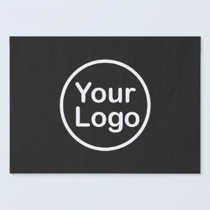 Papel De Seda Adicione seu próprio fundo preto do logotipo