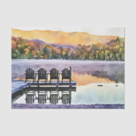 Papel De Seda Adirondak fall Heart Lake watercolor tissue paper