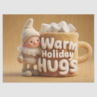 Papel De Seda Adorable Felt Gnome with Marshmallow Mug