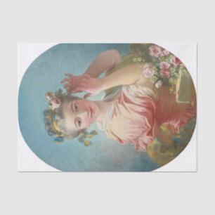 Papel De Seda Adoração de uma jovem mulher por Jean Honore Frago