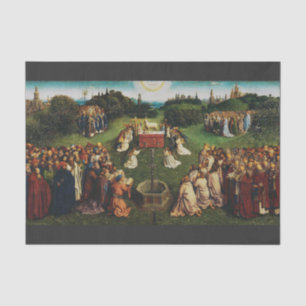 Papel De Seda Adoração do cordeiro por Jan van Eyck