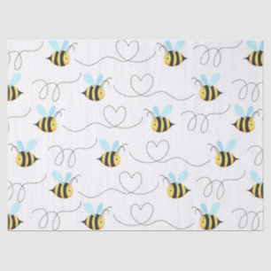 Papel De Seda Adorável Bumble o teste padrão da abelha