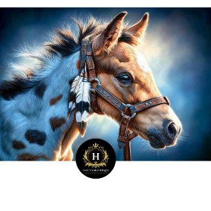 Papel De Seda Adornos de Cavalos Pinto Western em Decoupage